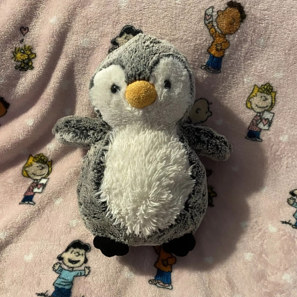 Aurora Gray Stuffed Animal Plush Penguin 12” Soft Cuddly Arctic Toy